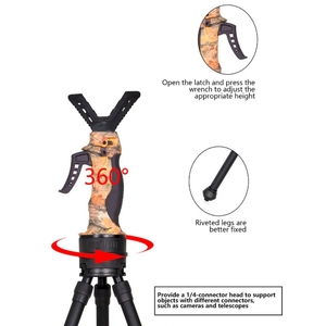 Опора трипод FieryDeer Gen5, 1.8м, рычаг изменения высоты, V-упор, площадка под камеру, фото 2