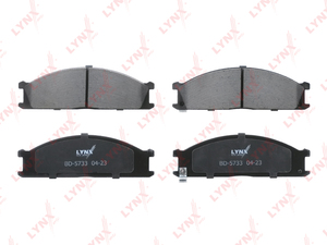 Колодки тормозные передние LYNXauto BD-5733. Для: FORD ФОРД Maverick 2.4-2.7 93-98, NISSAN НИССАН NP300(D22) 2.5 08>/ Pathfinder(Патфайндер) I(WD21) 2.4-3.0 86-95/ Pick Up(D22) 2.4-2.5d 92-05/ Terrano(Террано) I(WD21) 2.4-3.0 86-95, SUBARU СУБАРУ SVX(C, фото 2