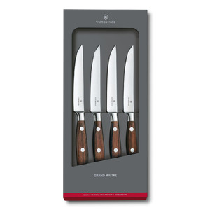 Набор Victorinox кухонный Grand Maitre Steak, 4 предмета, дерево, подар. коробка