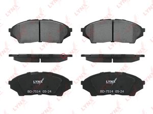 Колодки тормозные передние LYNXauto BD-7514. Для TOYOTA Тойота Crown 2.0 98-01/Mark II/Chaser/Cresta 1.8-2.5 98-00, фото 2