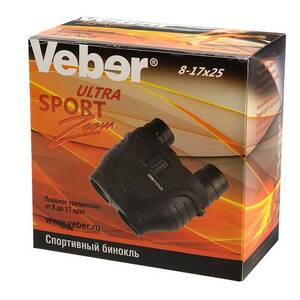Бинокль Veber Ultra Sport БН 8-17x25, черный, фото 5