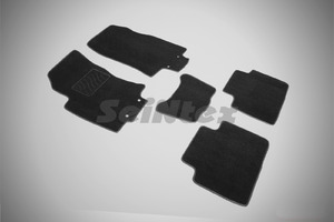 Ворсовые LUX коврики в салон Seintex для Nissan X-Trail (T32) 2015-н.в. (черные, 86047), фото 1