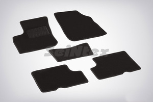 Ворсовые LUX коврики в салон Seintex для Renault Logan I 2004-2014 (черные, 83175), фото 1