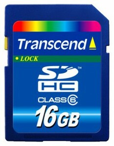 Карта памяти Transcend SD Card 16Gb, класс 6, SDHC, фото 1