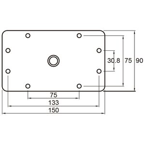 Кронштейн KUPO KS-048 1-1/8"(28MM) JUNIOR RECEIVER WALL PLATE, фото 2