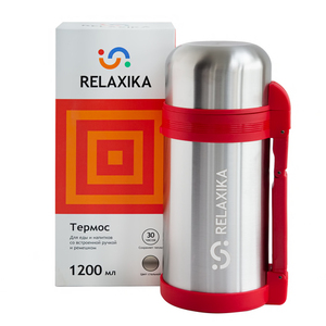 Термос универсальный (для еды и напитков) Relaxika 201 (1,2 литра), стальной