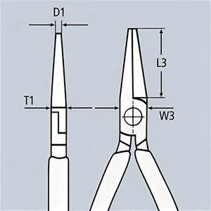 Круглогубцы, KNIPEX  губки без насечек 41 мм, длина 160 мм, хром, обливные ручки, фото 3