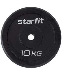 Диск чугунный Starfit BB-204 d=26 мм, черный, 10 кг, фото 2