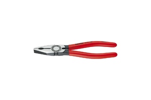 Плоскогубцы комбинированные, 180 мм, фосфатированные, обливные ручки KNIPEX KN-0301180SB, фото 1
