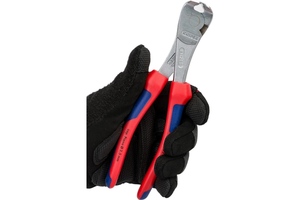 Кусачки торцевые особой мощности, 200 мм, хром, 2-комп ручки KNIPEX KN-6705200, фото 4
