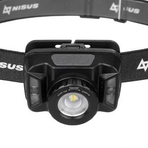Фонарь налобный сенсорный NISUS PRO 380 LM, IP44, USB (N-FN-HL18), фото 5