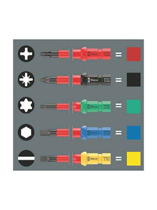 Набор насадок WERA Kraftform Kompakt VDE 15 Torque 1,2-3,0 Nm extra slim 1 Tool Finder с динамометрической отвёрткой-битодержателем, 15 пр., фото 4