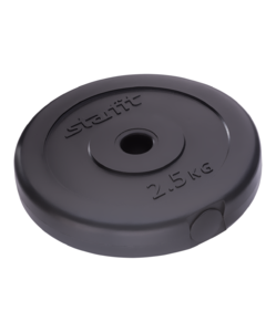 Диск пластиковый Starfit BB-203, d=26 мм, черный, 2,5 кг