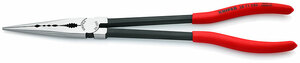 Плоскогубцы монтажные юстировочные, для труднодоступных мест, 280 мм, фосфатированные, обливные ручки KNIPEX KN-2871280, фото 1
