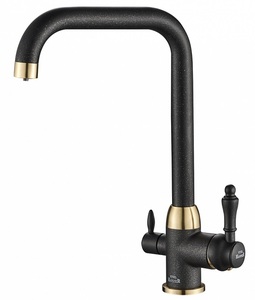 Смеситель для кухни ZORG Steel Hammer (SH 725 BLACK BR) Бронза Металл Черный, фото 1