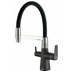 Смеситель для кухни ZORG Steel Hammer (SH 818-6 BLACK CR) Хром Металл Черный, фото 1