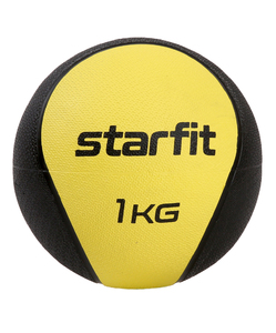 Медбол высокой плотности Starfit GB-702, 1 кг, желтый, фото 1