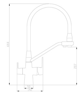 Смеситель для кухни ZORG Steel Hammer (SH 903-8 CR) Хром, фото 2
