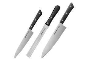 Набор ножей 3 в 1 Samura Harakiri, корроз.-стойкая сталь, ABS пластик, фото 1