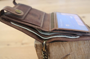 Бумажник Klondike Tim Bike, коричневый, 10,5x12,5x2,5 см, фото 12