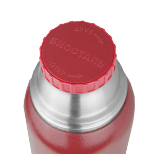 Термос Biostal Охота (1 литр), 2 чашки, красный, фото 6