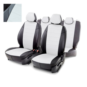 Чехлы из экокожи Seintex для Citroen C4 II Sedan белый 2010-2022, фото 1