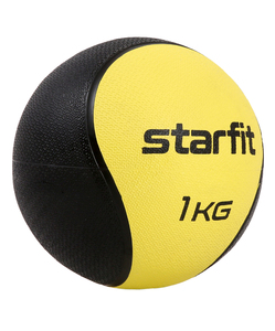 Медбол высокой плотности Starfit GB-702, 1 кг, желтый, фото 2