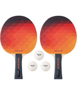 Набор для настольного тенниса Roxel Hobby Colour Burst, 2 ракетки, 3 мяча, фото 1