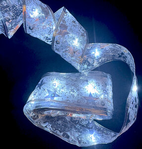 LED-гирлянда ЛАМПОВА "Серебряная ЛЕНТА" холодный свет, 10 метров (LJL-10-USB-CWL100-10-silver), фото 3