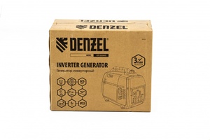 Генератор инверторный GT-2200iS, 2.2 кВт, 230 В, бак 4 л, закрытый корпус, ручной старт Denzel, фото 8