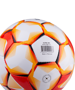 Мяч футбольный Jögel Ultra №5, белый/оранжевый/красный, фото 5