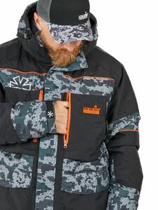 Костюм зимний Norfin DISCOVERY 3 CAMO 04 (серо-черный, размер XL), фото 5