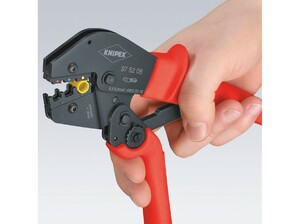Пресс-клещи KNIPEX 3 гнезда, штекеры открытые неизолированные 4.8/6.3 мм, 0.5-6.0 мм², длина 250 мм, фото 3