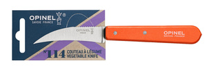 Нож для чистки овощей Opinel №114, деревянная рукоять, нержавеющая сталь, оранжевый, блистер, 001926, фото 2