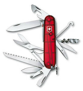 Нож Victorinox Huntsman Lite, 91 мм, 21 функция, полупрозрачный красный, фото 1