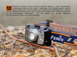 Налобный фонарь Fenix HL30 (2018) Cree XP-G3 серый, фото 6