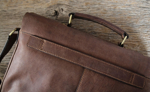 Сумка Klondike Bill, коричневая, 40х32х7 см, фото 12