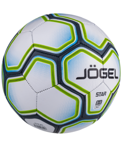Мяч футзальный Jögel Star №4, белый/синий/зеленый, фото 2