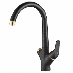 Смеситель для кухни ZORG Steel Hammer (SH 815 BLACK BR) Бронза Металл Черный, фото 1