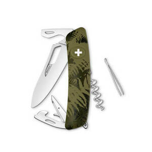 Швейцарский нож SWIZA SH03 R Camouflage, 95 мм, 11 функций, камо зеленый, фото 1