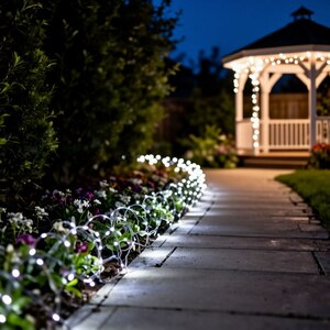 Инновационная водонепроницаемая LED-гирлянда ЛАМПОВА "Звёздный путь" холодный белый, 220 ламп, 22метра,  (TYL-34-SB+220-CWL200-22), фото 9