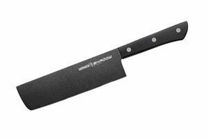Нож Samura Shadow накири с покрытием Black-coating, 17 см, AUS-8, ABS пластик, фото 1