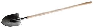 Штыковая лопата ЗУБР Профессионал из нержавеющей стали, деревянный черенок 4-39401