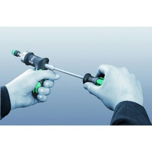 Отвёртка-битодержатель динамометрическая, WERA 7461 Pre-Set Kraftform1.2 Нм, для серийных операций, патрон Rapidaptor, 1/4" D6.3/F6.3, фото 3