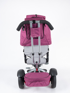 Велосипед коляска трехколесный с ручкой, Tech Team Luxury music фиолетовый 2026, фото 5