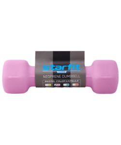 Гантель неопреновая Starfit DB-201 1 кг, розовый пастельный, фото 2