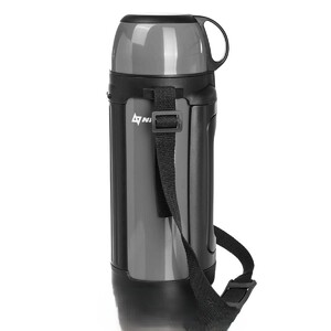 Термос (N-TM-042-G) 1700ML (крышка-кружка с ручк, доп.пл.чашка, скл.ручки, ремень) Nisus, фото 6