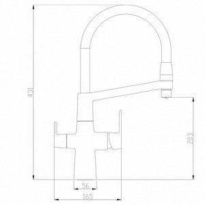 Смеситель для кухни ZORG Steel Hammer (SH 818-6 BLACK BR) Бронза Металл Черный, фото 2