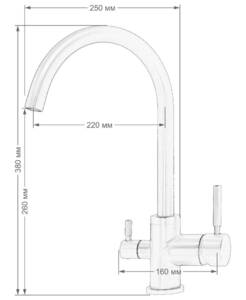 Смеситель для кухни SEAMAN Barcelone (SSL-5385-NM) Чёрный Матовый, фото 2