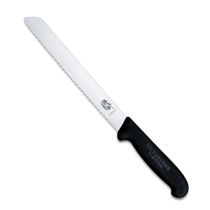 Нож Victorinox для хлеба, лезвие 21 см волнистое, черный, в блистере, фото 1